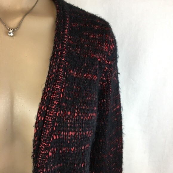 Narciso Rodriguez Design Nation Black & Red Long Sleeve Knit Open Sweater XS - Picture 8 of 11